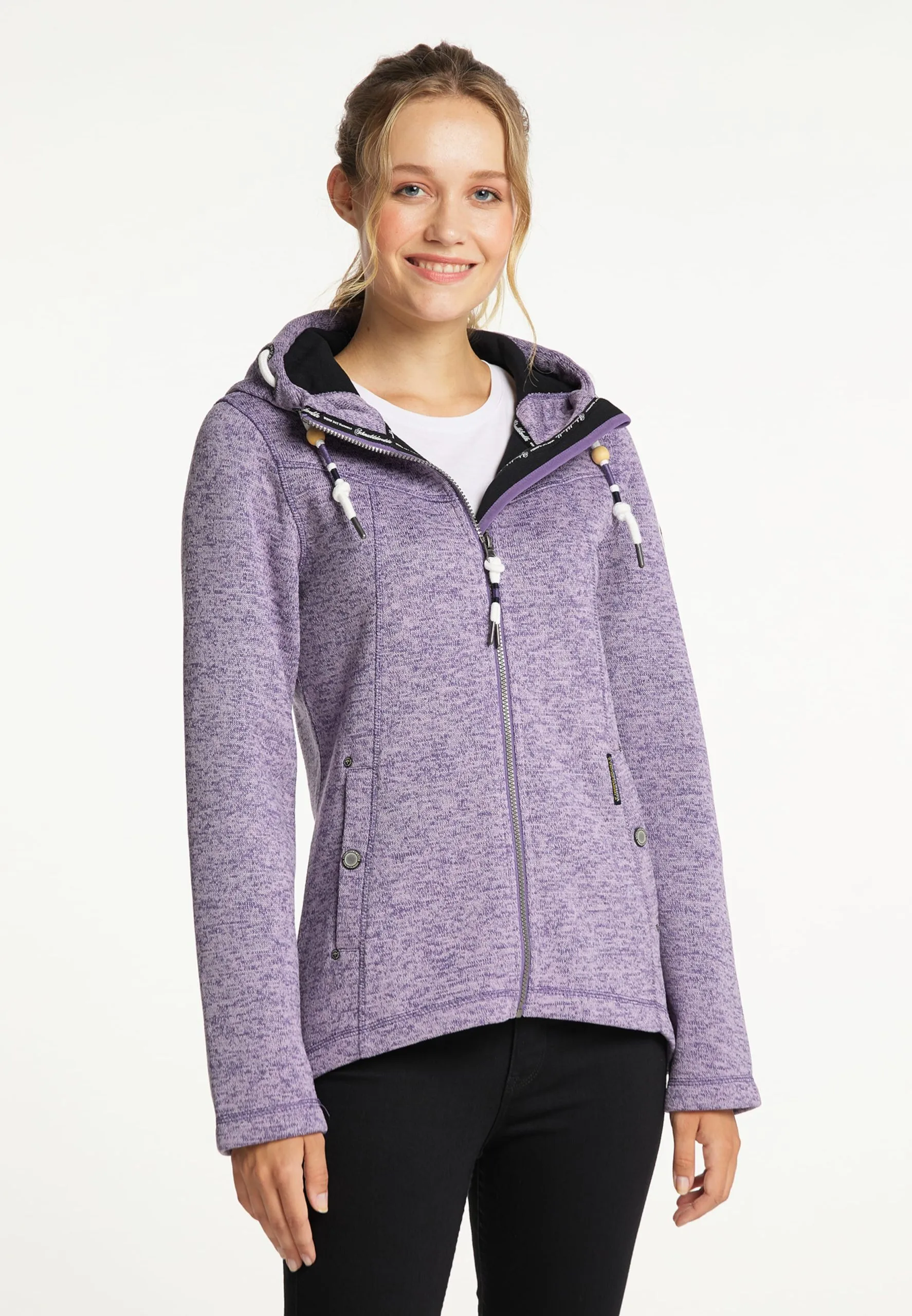 Schmuddelwedda Outdoor Jassen Fleece Jas Dames Lila 4 Schmuddelwedda Outdoor Jassen Fleece Jas Dames Lila - Afbeelding 2