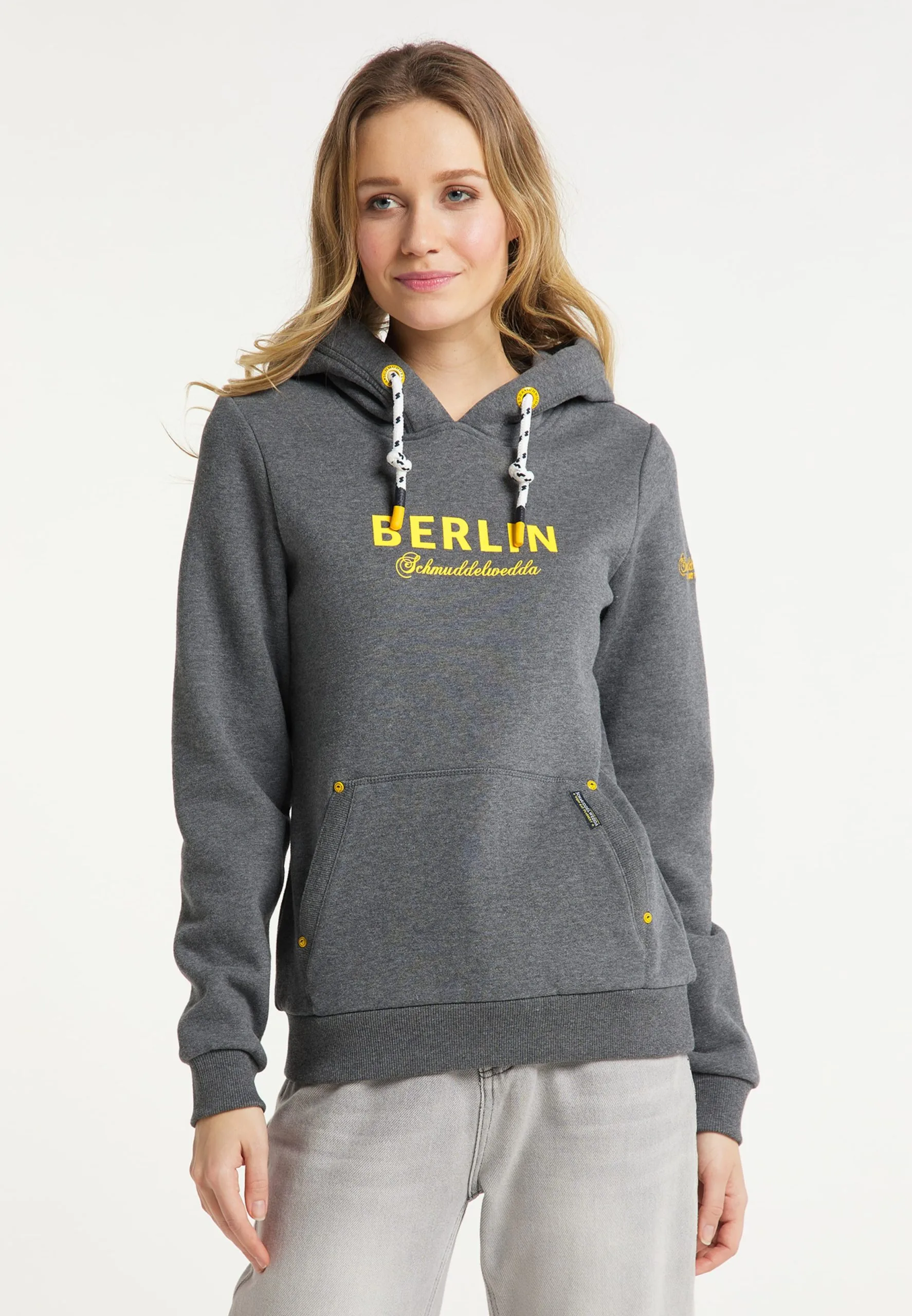 Schmuddelwedda Hoodies Sweatshirt Berlin Dames Grijs Gemêleerd 4 Schmuddelwedda Hoodies Sweatshirt Berlin Dames Grijs Gemêleerd - Afbeelding 2